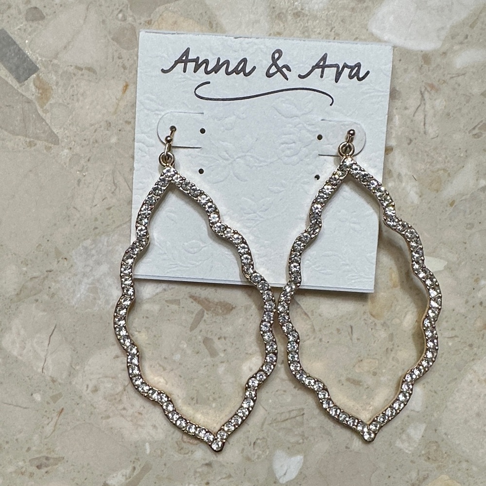 Anna & Ava Gold-Tone Rhinestone Statement Earrings